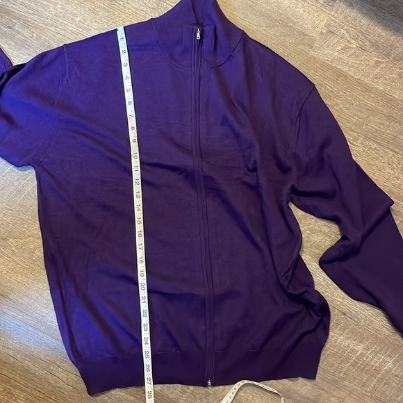 Duemme Maglieria Purple Zip Front Wool Silk Cashmere Blend Sweater Cardigan 58 - Picture 16 of 16